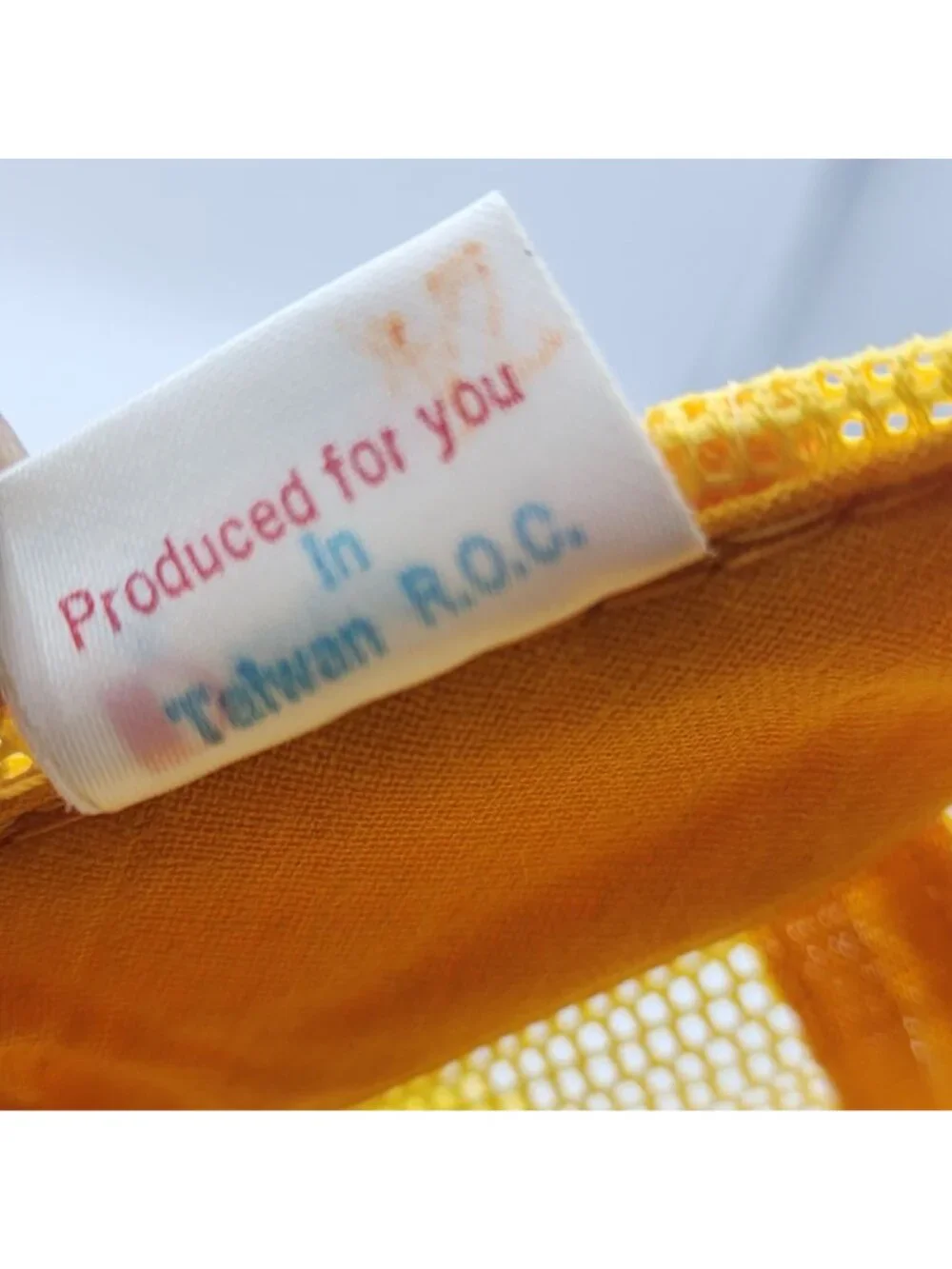 Vintage RAMS Mesh Snapback Trucker Hat Yellow White 70s 80s Size M/L